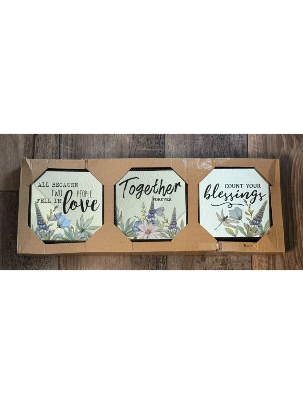 Variety Wholesale Set of 3 Framed Inspirational Mirror Wall Art Set